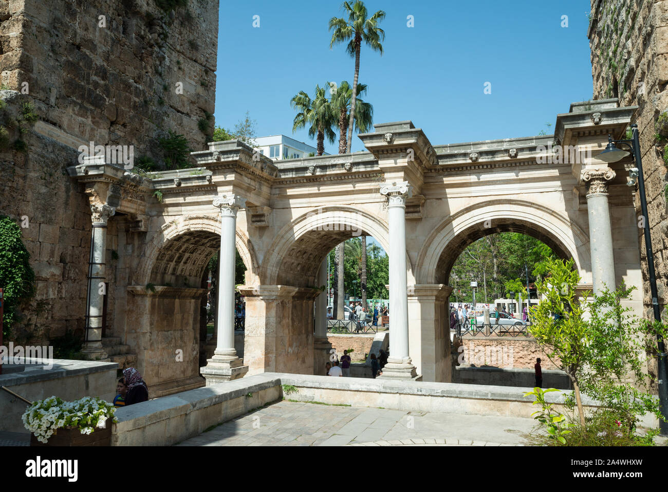 La porte d'Hadrien à Antalya, Turquie, Méditerranée, Asie ragion Banque D'Images