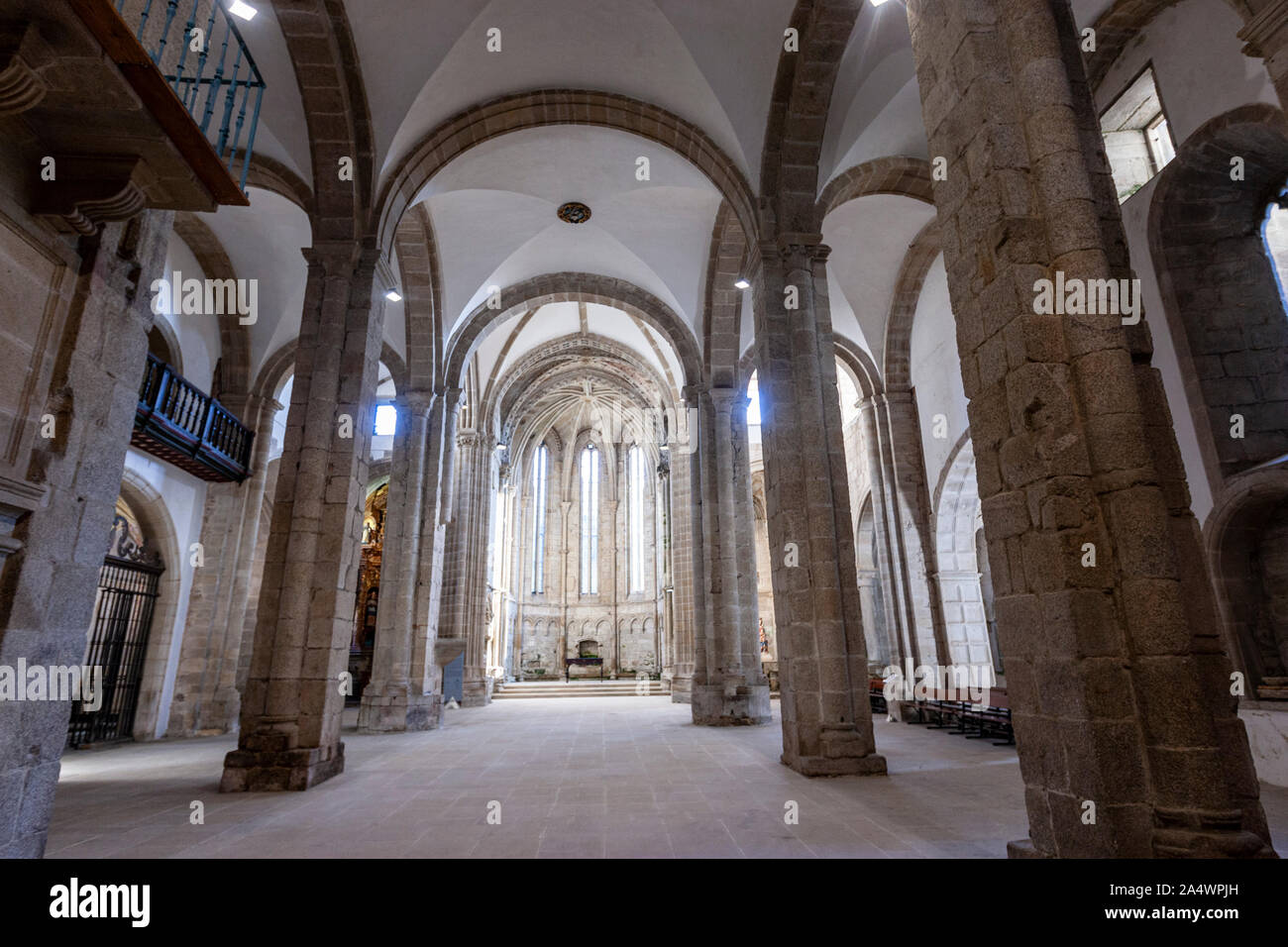 Nef de couvent de San Domingos de Bonaval, Santiago de Compostelle, Galice, Espagne Banque D'Images