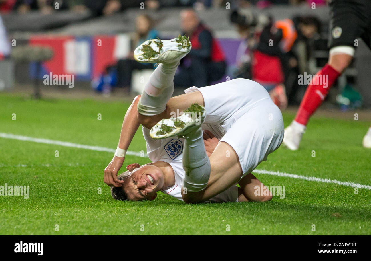 Londres, Royaume-Uni. 15 Oct, 2019. Phil Foden (Manchester City) d'Angleterre U21 au cours de l'Euro UEFA U21 match qualificatif international entre l'Angleterre U21 et U21 de l'Autriche à Stade MK, Milton Keynes, Angleterre le 15 octobre 2019. Photo par Andy Rowland. Credit : premier Media Images/Alamy Live News Banque D'Images