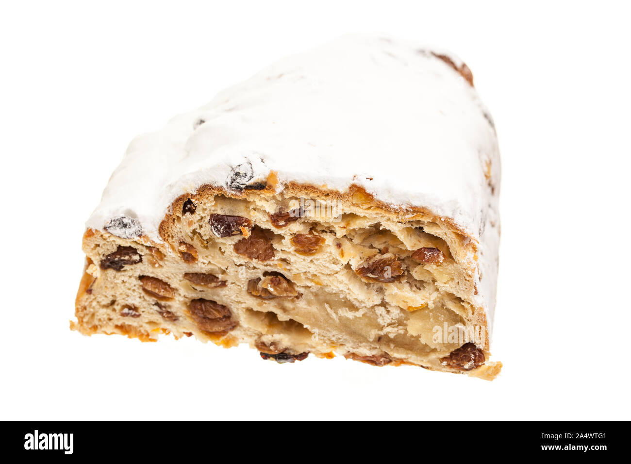 Gâteau de Noël isolé sur fond blanc Banque D'Images