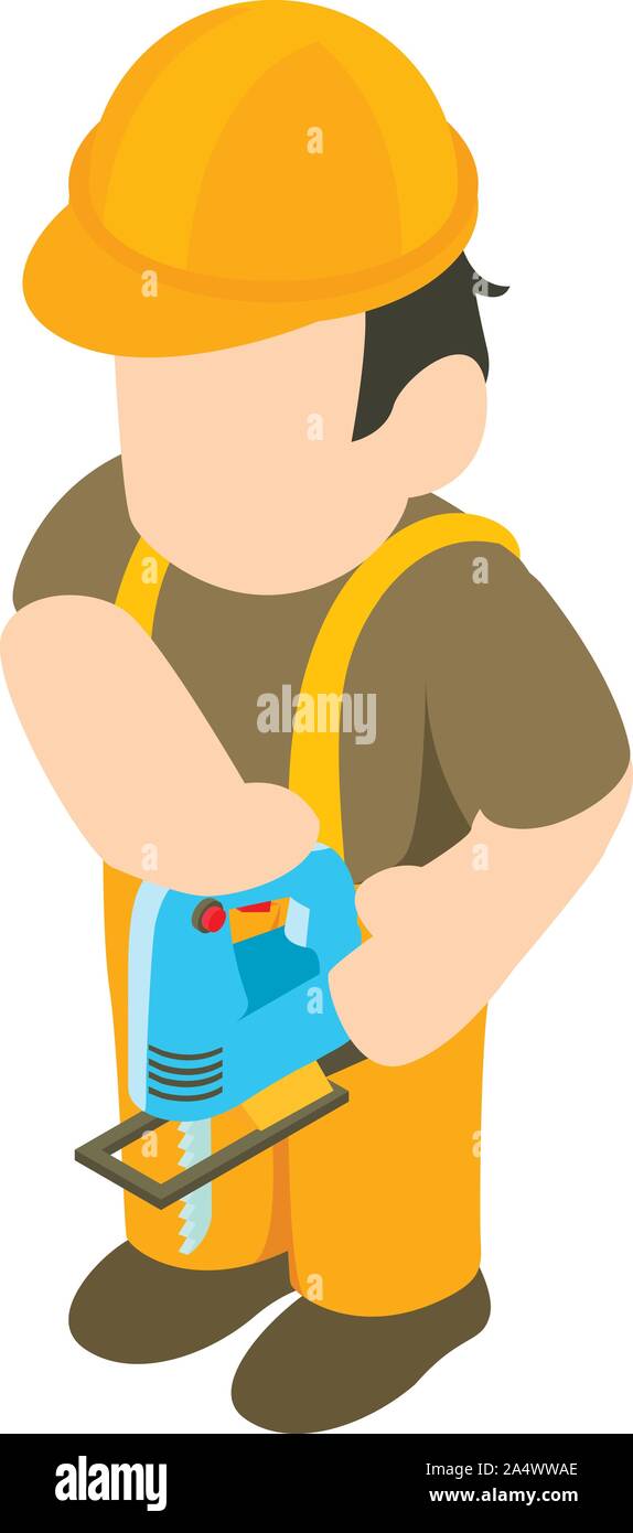 Workman, icône style isométrique Illustration de Vecteur
