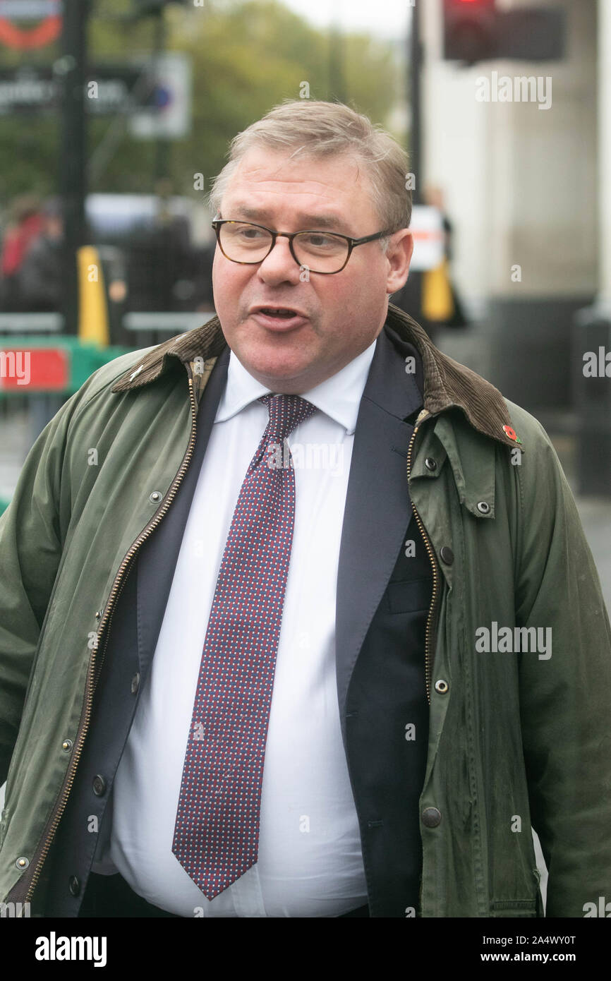 Londres, Royaume-Uni. 16 Oct, 2019. Mark Francois Pro Brexit, conservateur, député et vice-président du Groupe européen de recherche à Westminster. Credit : amer ghazzal/Alamy Live News Banque D'Images