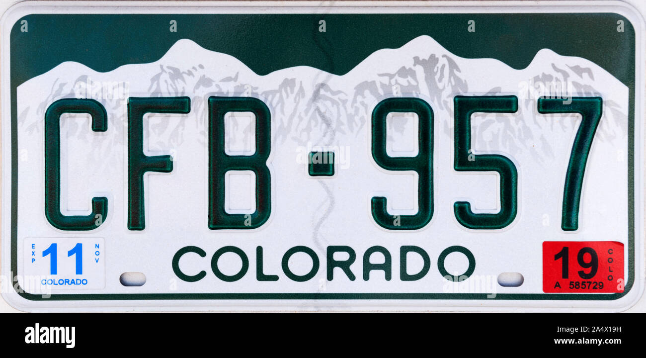 Colorado Plaque immatriculation US Colorado 