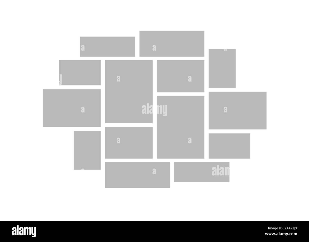 Grille de collage. Conseil de l'humeur photo mosaïque. Vector illustration photomontage. Collection d'image modèle. Maquette collage Vector Illustration de Vecteur