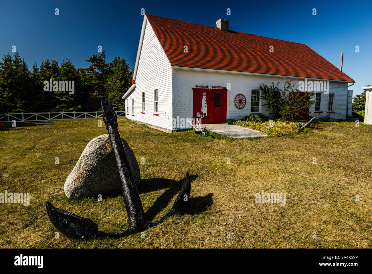 Le phare de la Martre - Cap de la Madeleine, Québec, CA Banque D'Images