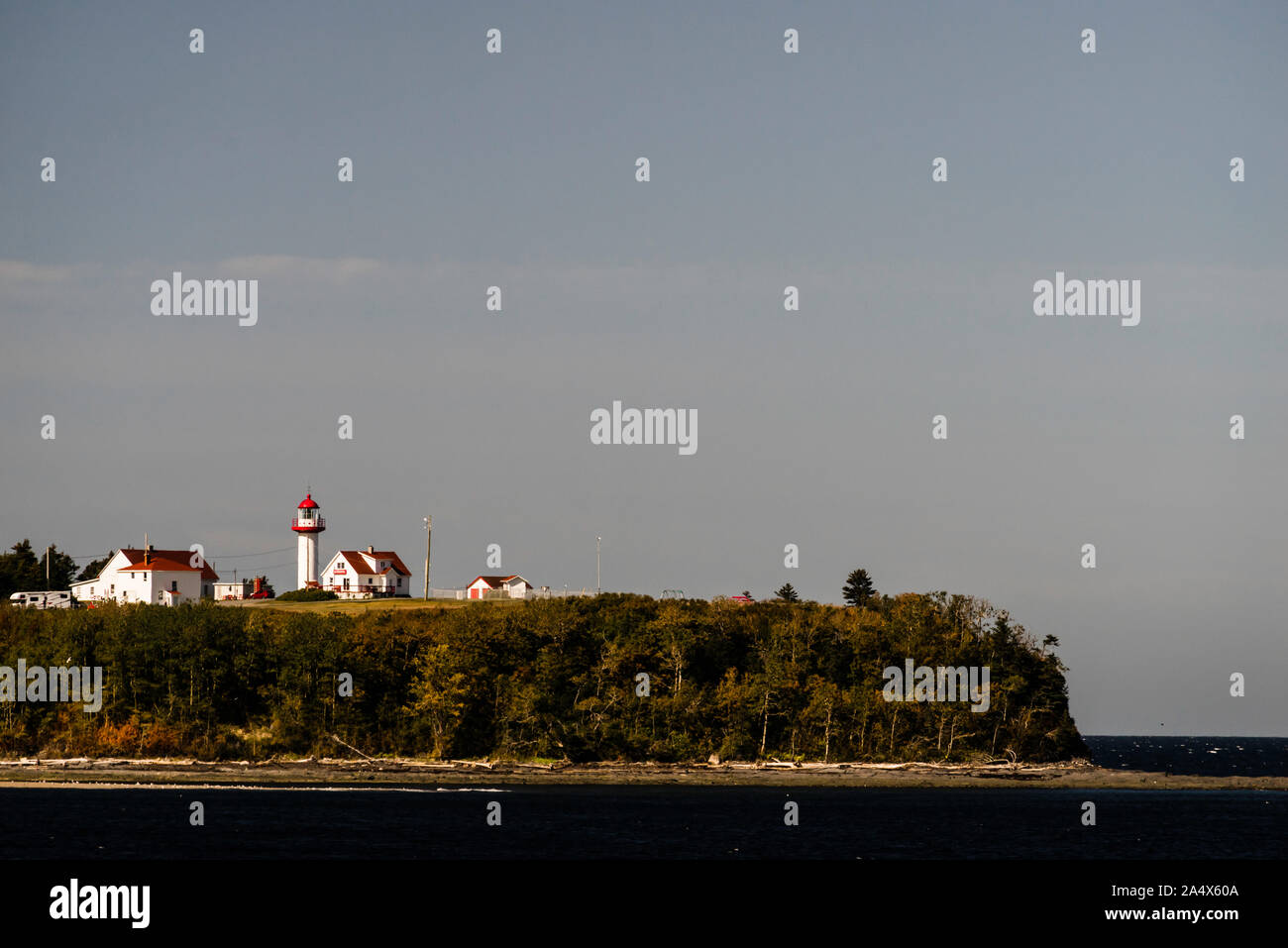 Le phare de la Martre - Cap de la Madeleine, Québec, CA Banque D'Images