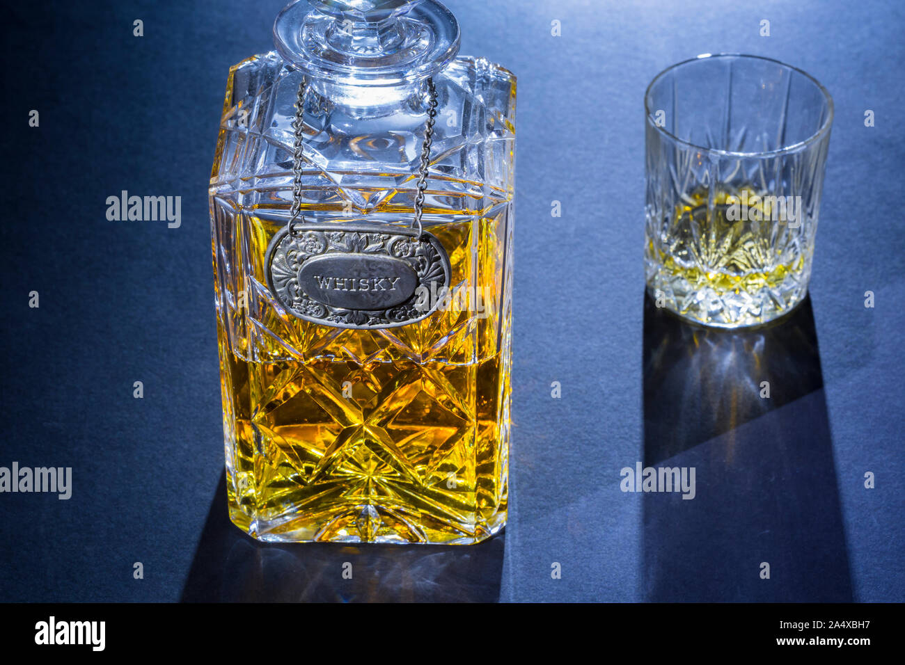 Une carafe de single malt scotch whisky. Banque D'Images