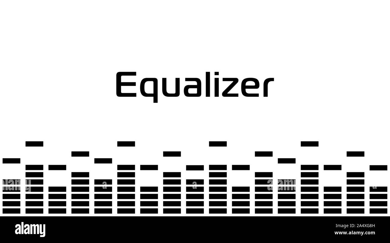 Sound Wave numérique simple, bordure noire. Musique radio wave. Voix numérique design graphique, illustration vectorielle. Illustration de Vecteur