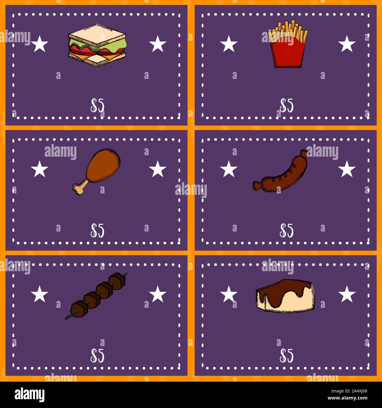 Aliments, boissons et desserts menu. Restaurant menu design - Vector illustration Illustration de Vecteur