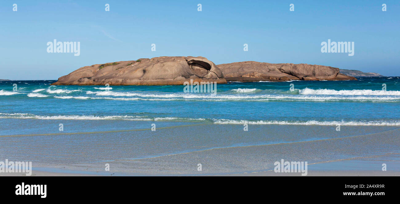 Coastal rock formation au crépuscule Cove, Esperance Australie Occidentale Banque D'Images