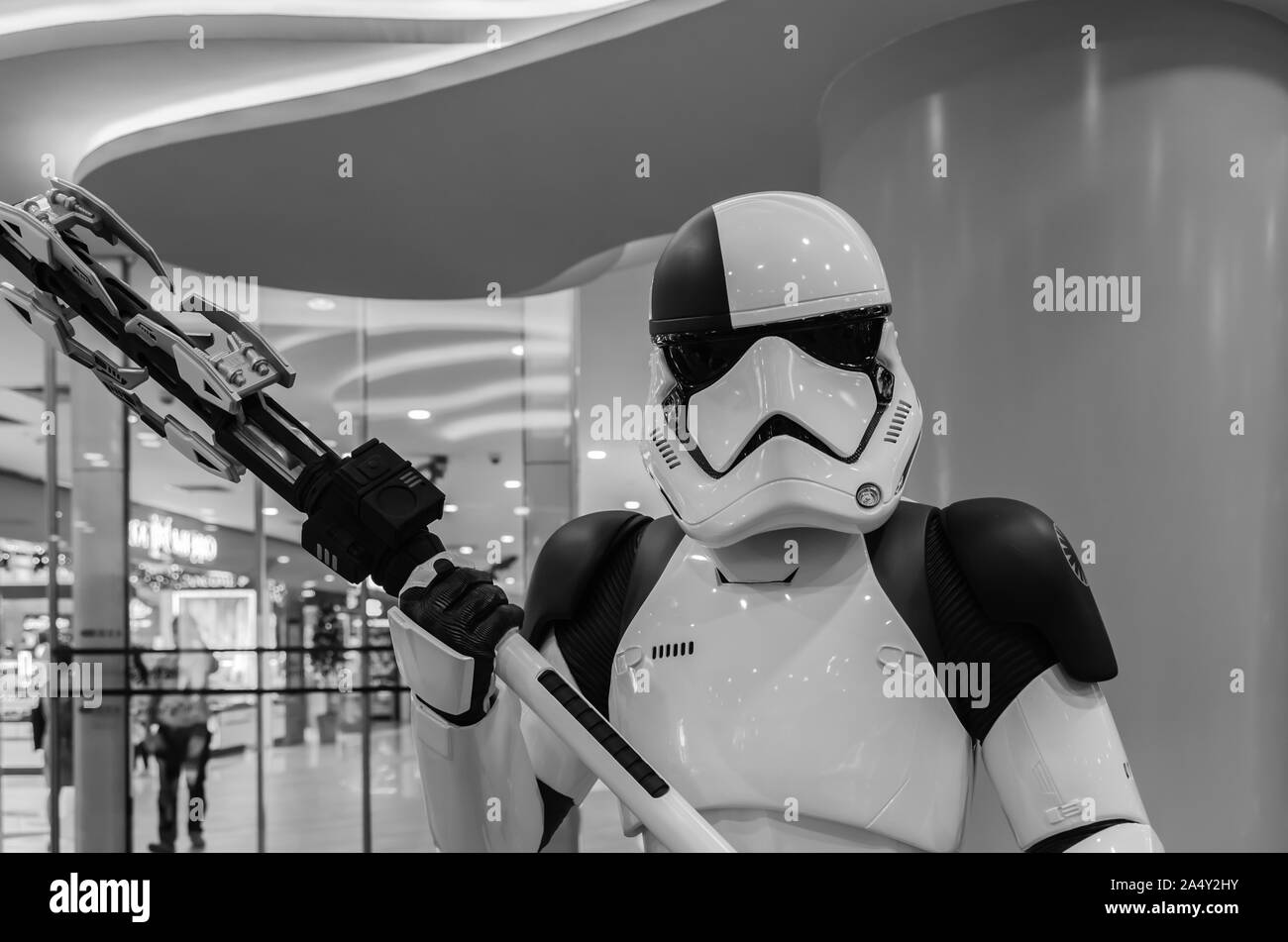 Singapour-09 nov 2017 : Stormtrooper soldat figure afficher dans shopping mall Banque D'Images