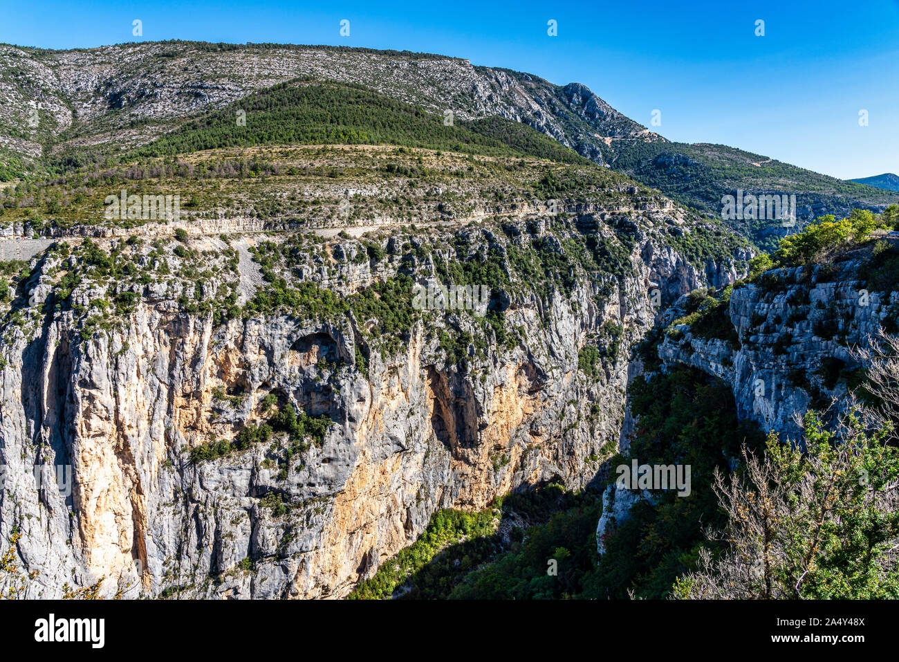Les Gorges du Verdon, Gorges du Verdon dans les Alpes, Provence, France Banque D'Images