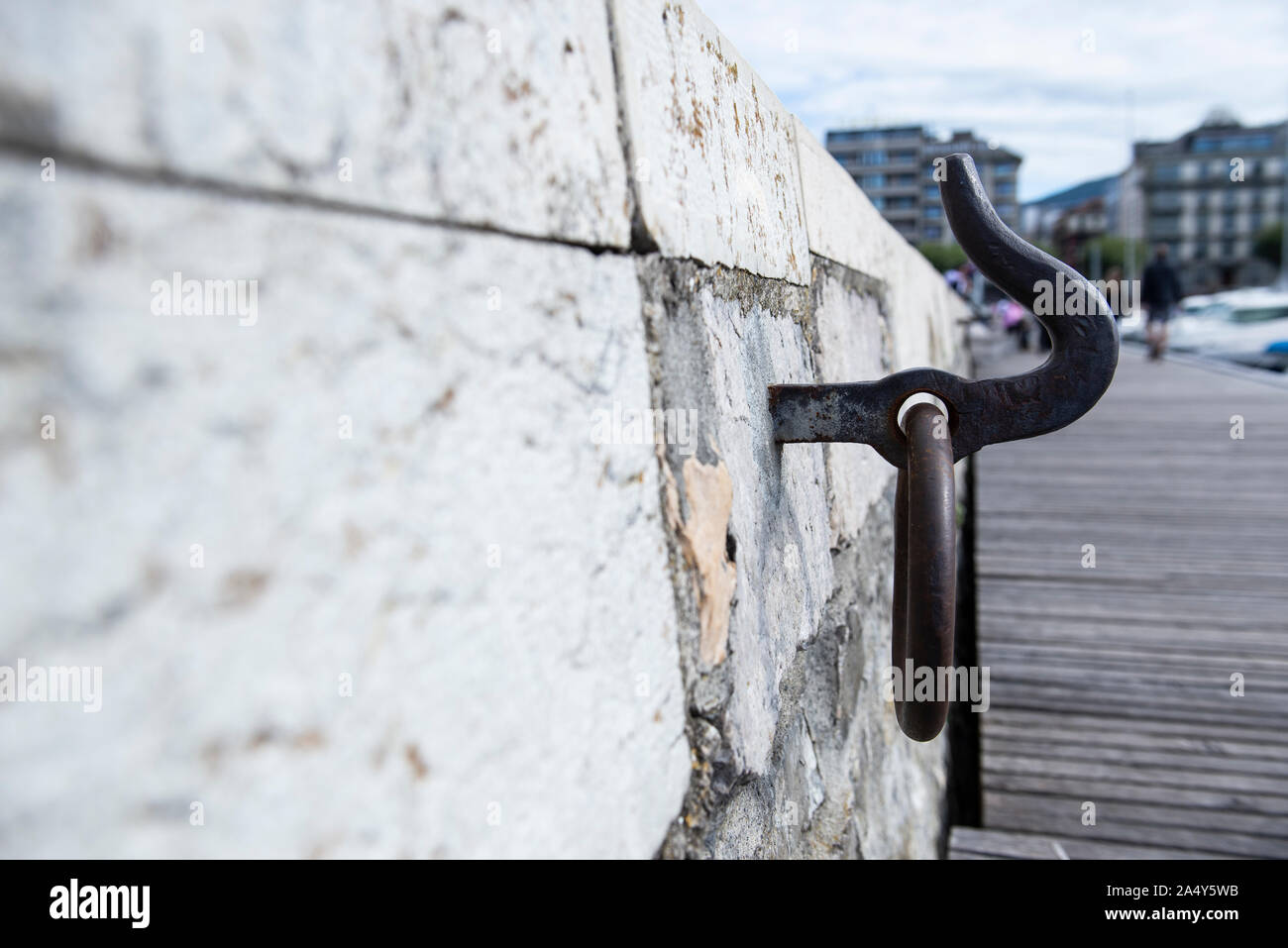 Voile en fonte tie-ons, le lac de Genève Banque D'Images