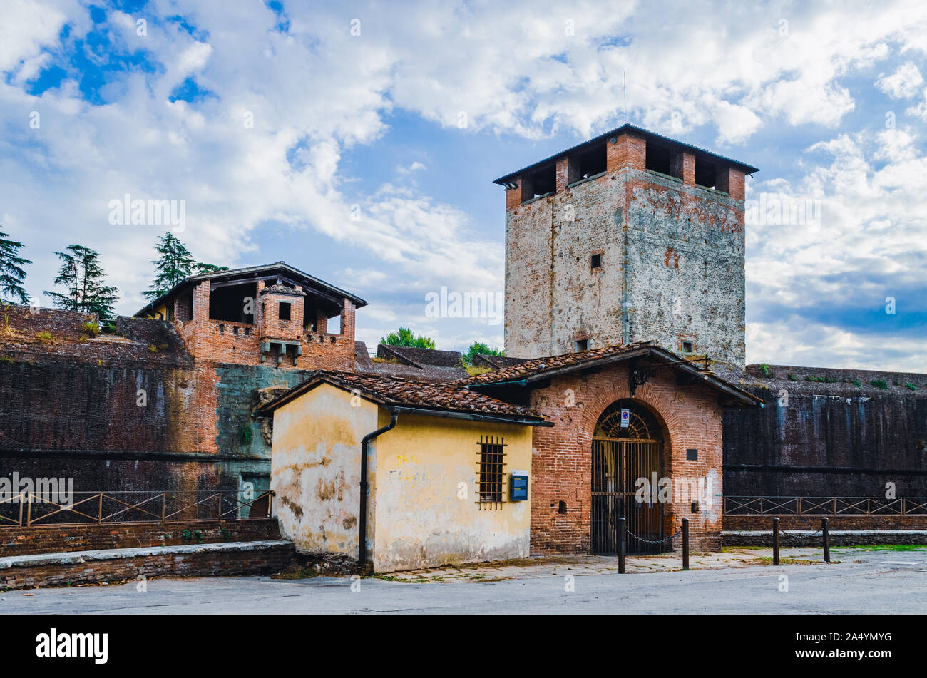 Pistoia Toscane Italie entrée principale de Sainte Barbara ancienne forteresse militaire construite par Bernardo Buontalenti sous le règne des Médicis Banque D'Images