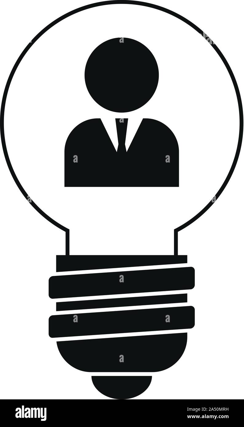 Icône ampoule idée admin. Simple illustration de admin idée de scénario pour l'icône lampe design web isolé sur fond blanc Illustration de Vecteur