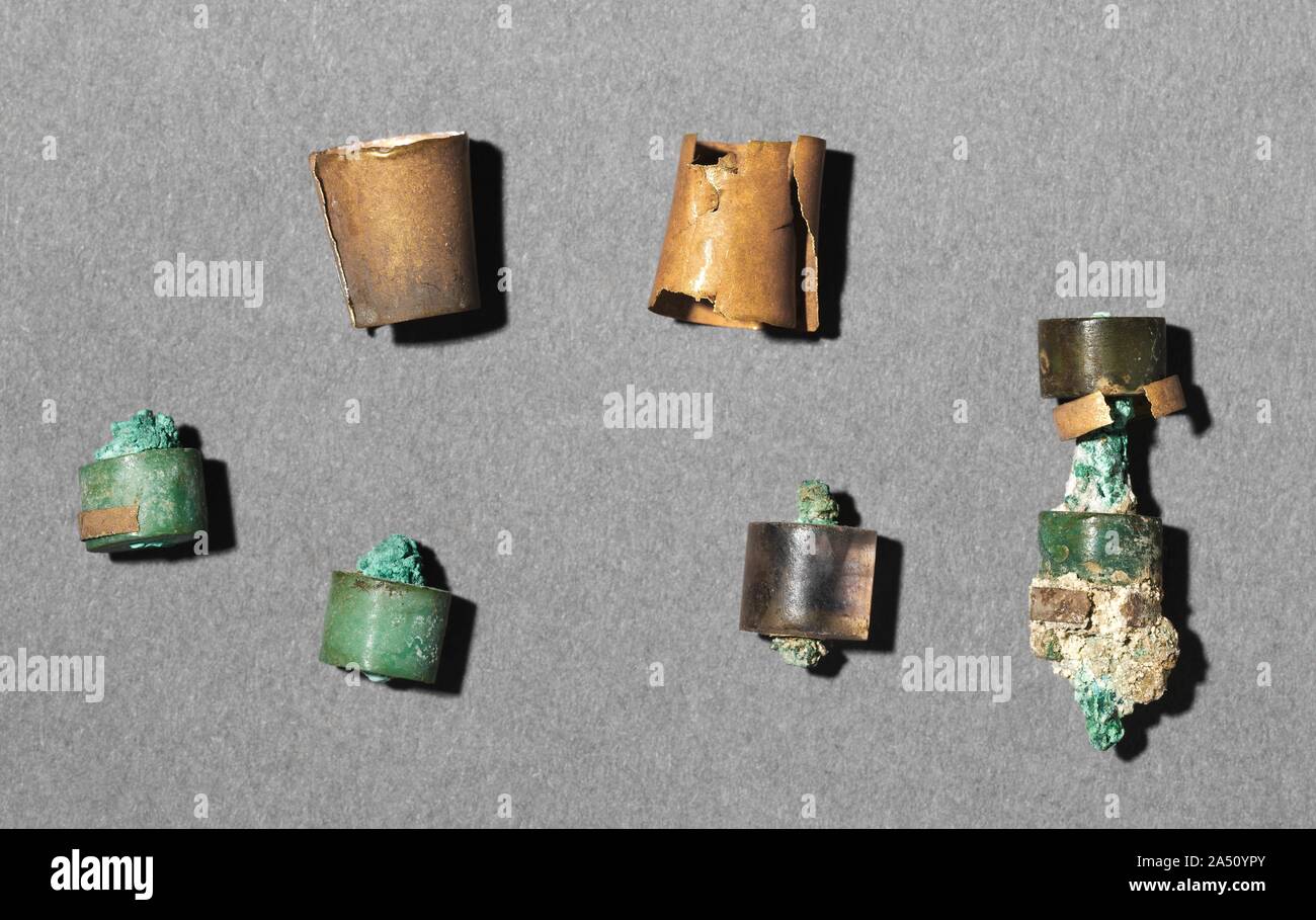 Les fragments d'un vérin Amuletic, 2040-1648 BC. Banque D'Images