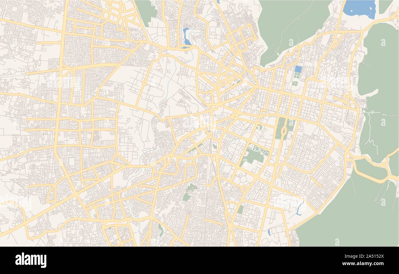 Version imprimable La carte des rues de Jaipur, Rajasthan, Inde. État Modèle de carte pour un usage en entreprise. Illustration de Vecteur