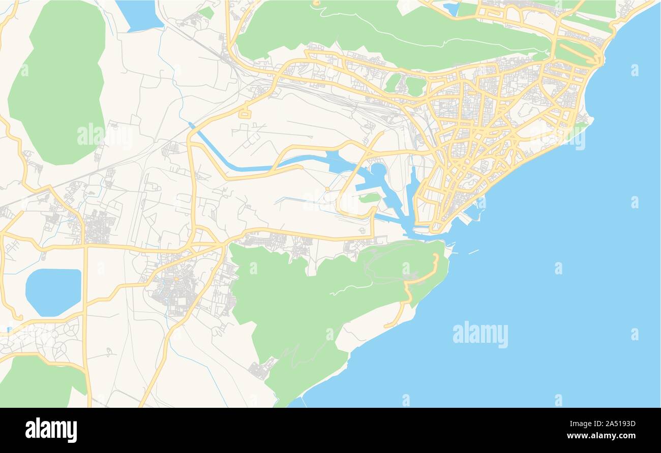Version street map de Visakhapatnam, Andhra Pradesh, Inde. Modèle de carte pour un usage en entreprise. Illustration de Vecteur