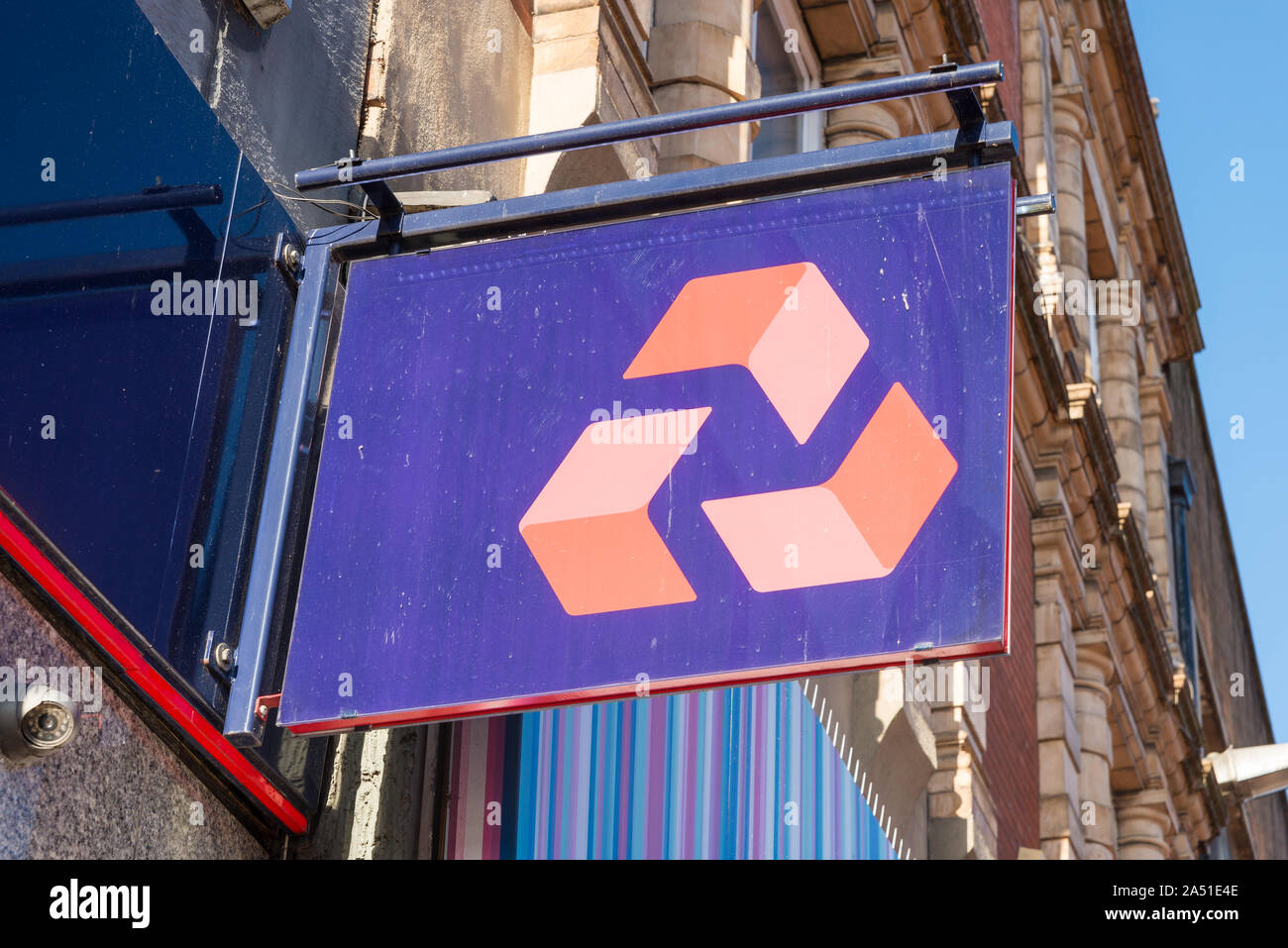 Enseigne à l'extérieur de la banque NatWest Bank branch à Walsall dans les West Midlands, Royaume-Uni Banque D'Images