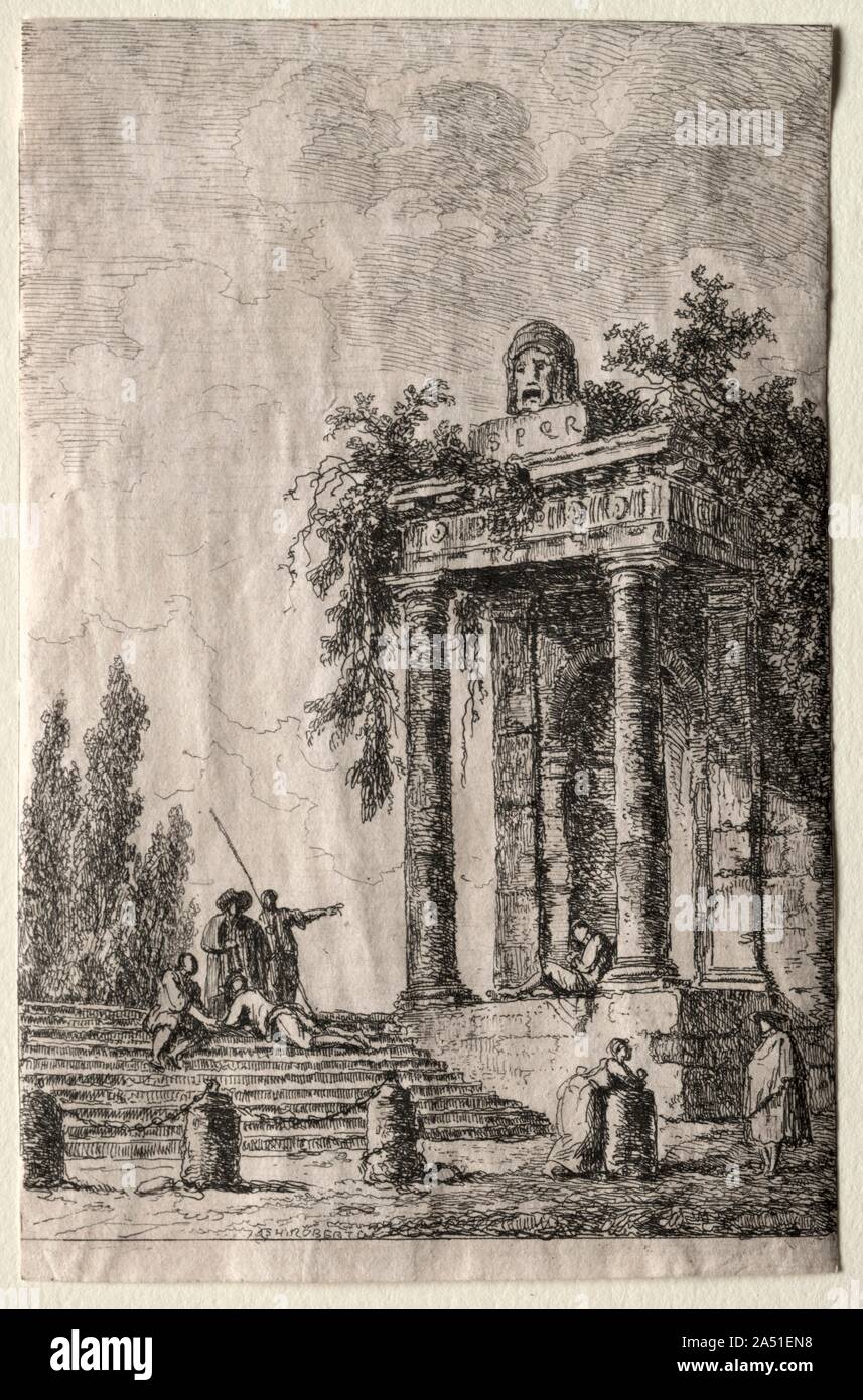 Les Soir&# xe9;es de Rome : l'escalier, 1763. Banque D'Images