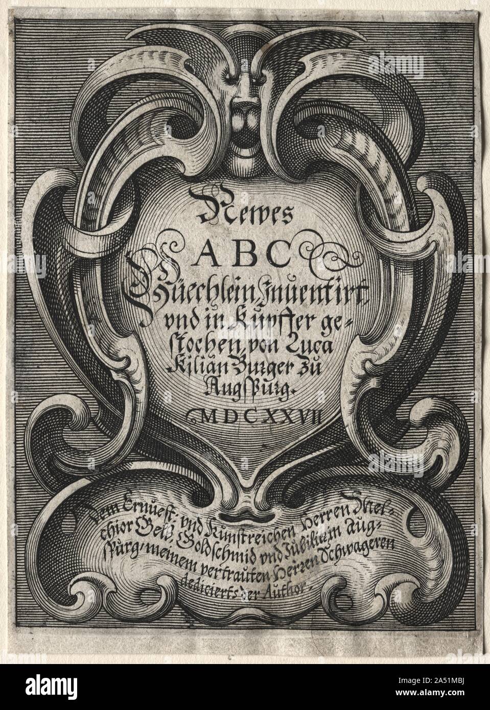 Nouvelle brochure ABC, 1627. Banque D'Images