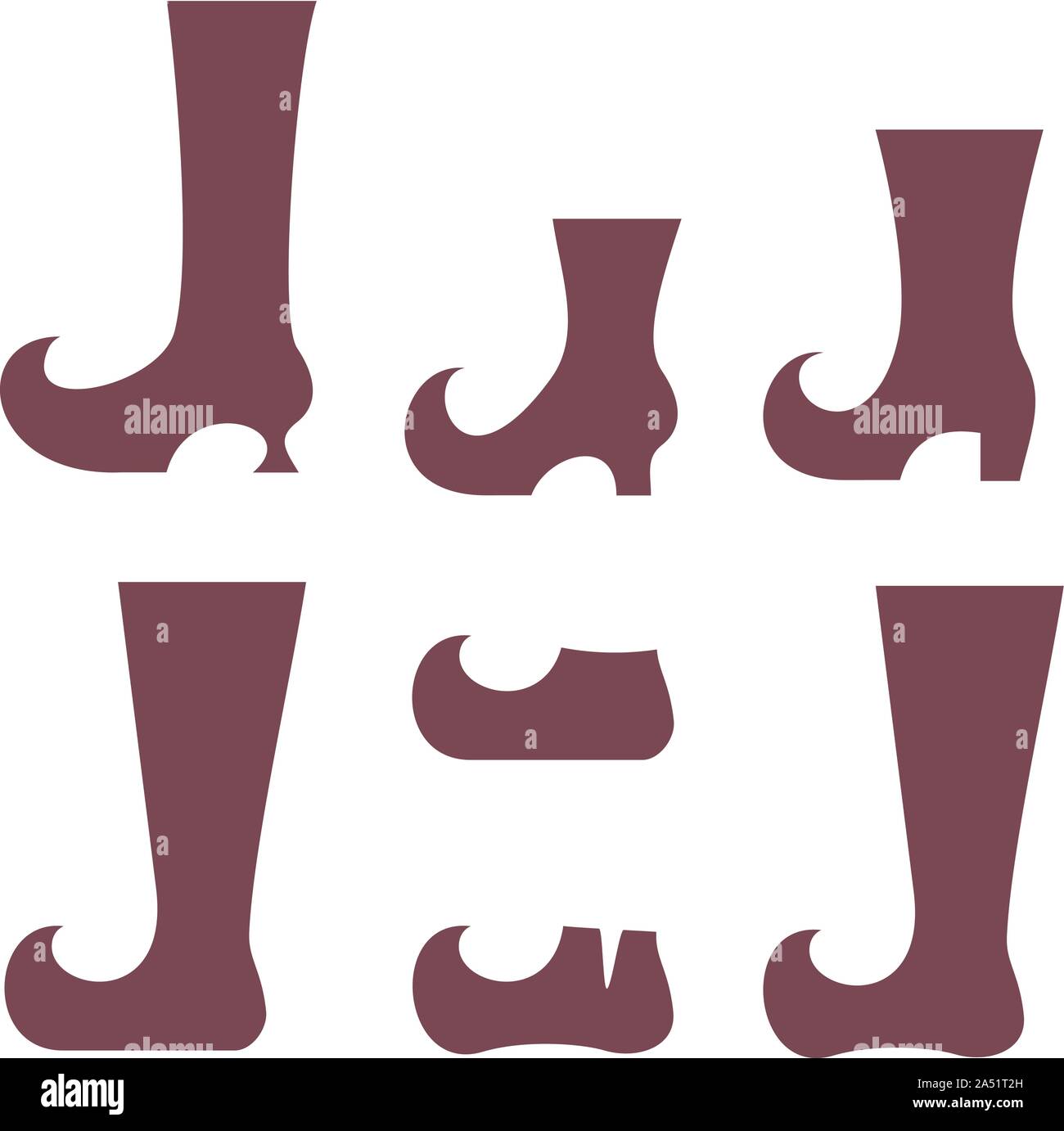 Santa little aides à l'époque médiévale a fait des chaussures. Illustration de Vecteur