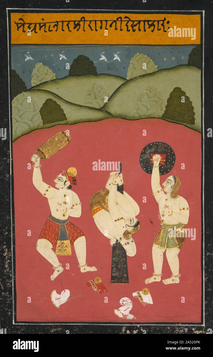 Desakh Meghamalhar de Ragini), ch. 1770-1790. Banque D'Images