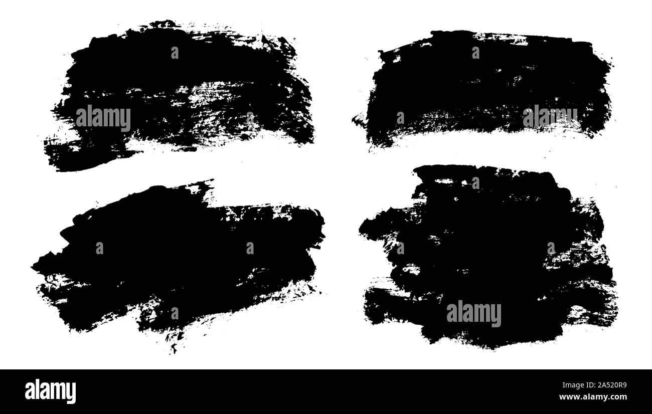 Coups de pinceau. Pinceaux Vector set. Éléments de conception Grunge Illustration de Vecteur