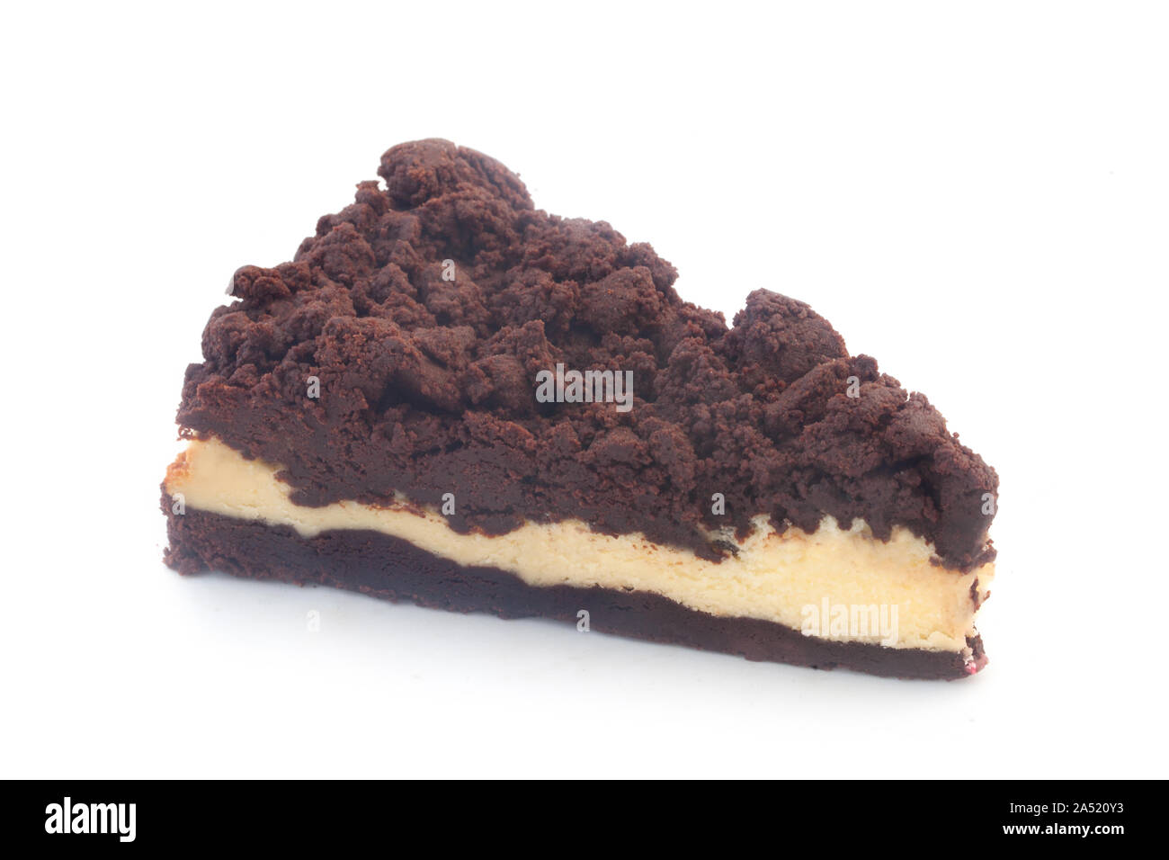 Un Morceau De Gateau Au Fromage Au Chocolat Russe Isolated On White Photo Stock Alamy