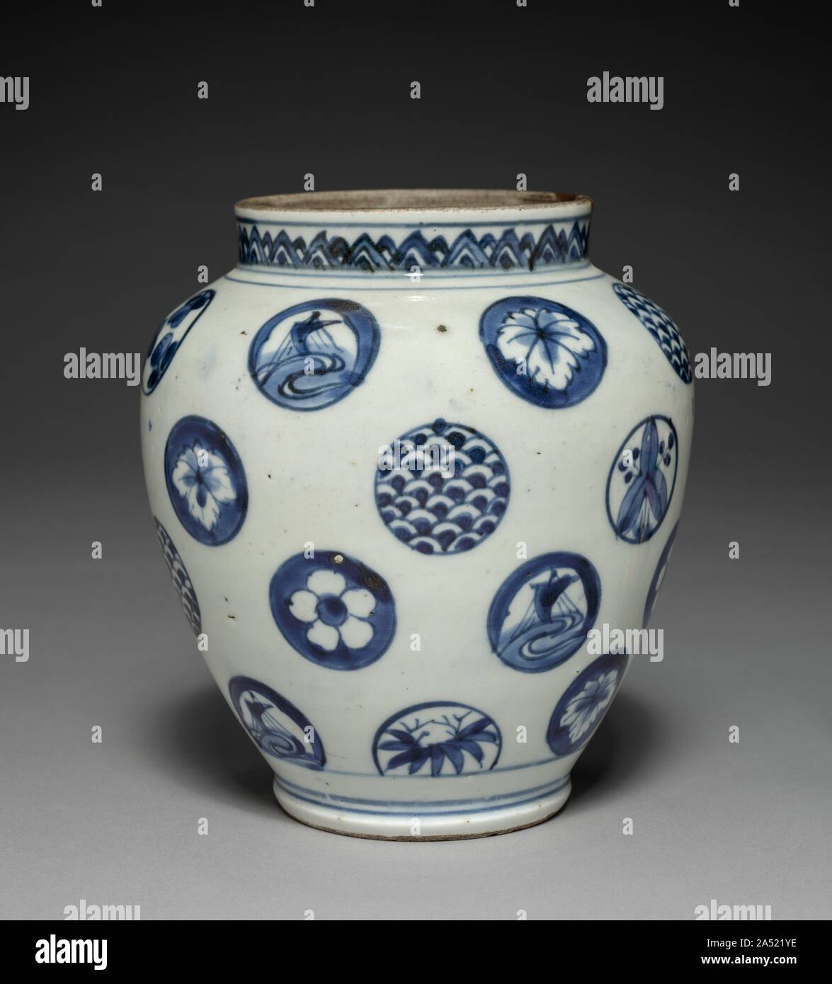 Rose : Jar Ware Imari, xixe siècle. Banque D'Images