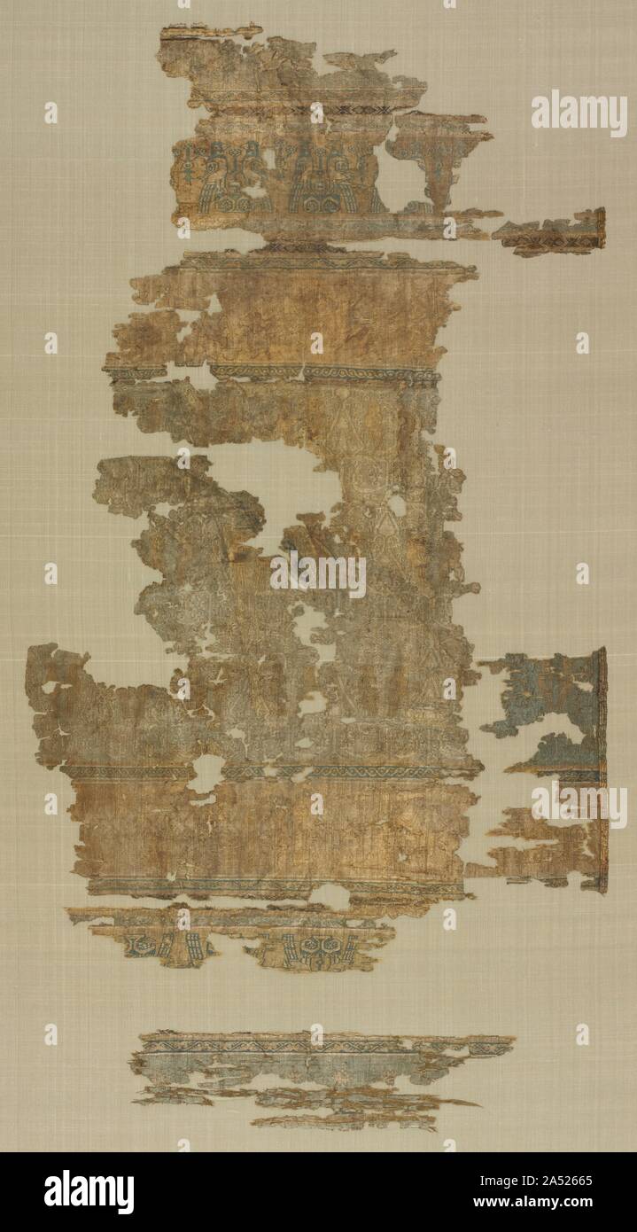 Des fragments de soie, 1000s-1100s. Banque D'Images