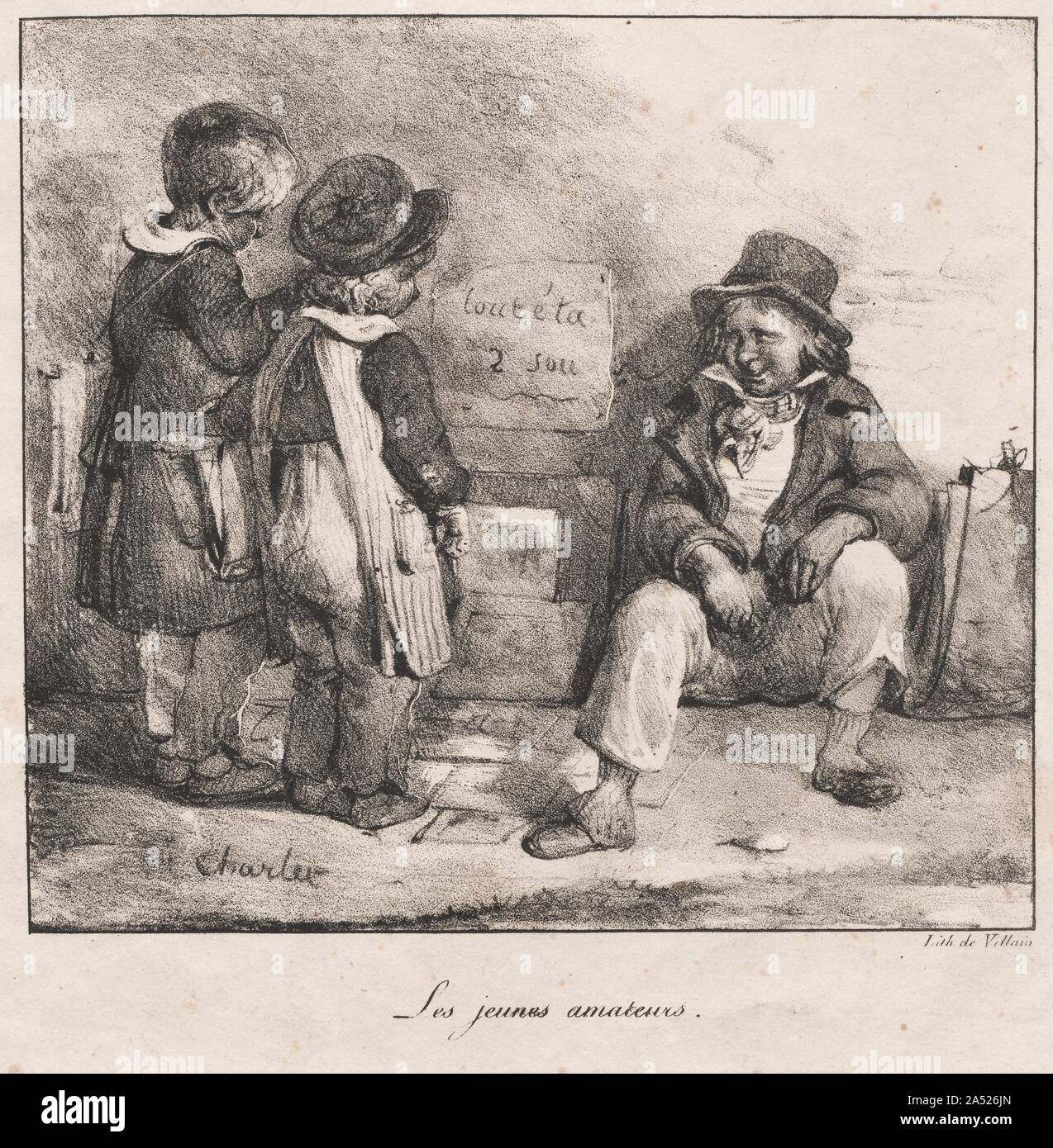Carnet de croquis pour l'utilisation de petits enfants : Les jeunes amateurs , 1822. Banque D'Images