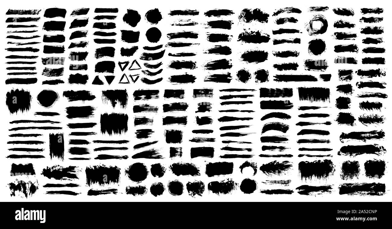 Coups de pinceau. Vector set pinceau. Éléments de conception Grunge Illustration de Vecteur