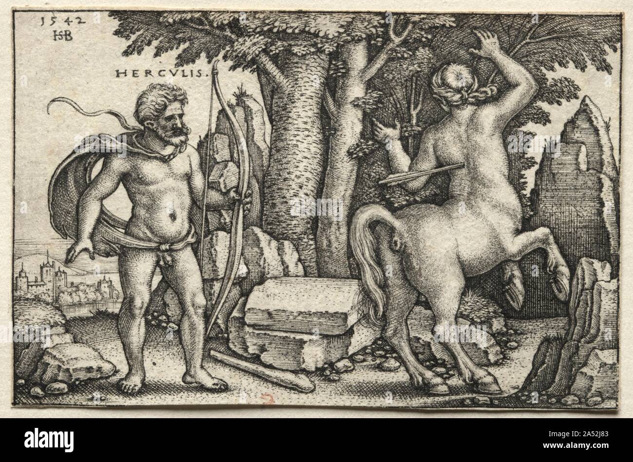 Les travaux d'Hercule Hercules : Nessus, 1542 Prise de vue. Banque D'Images