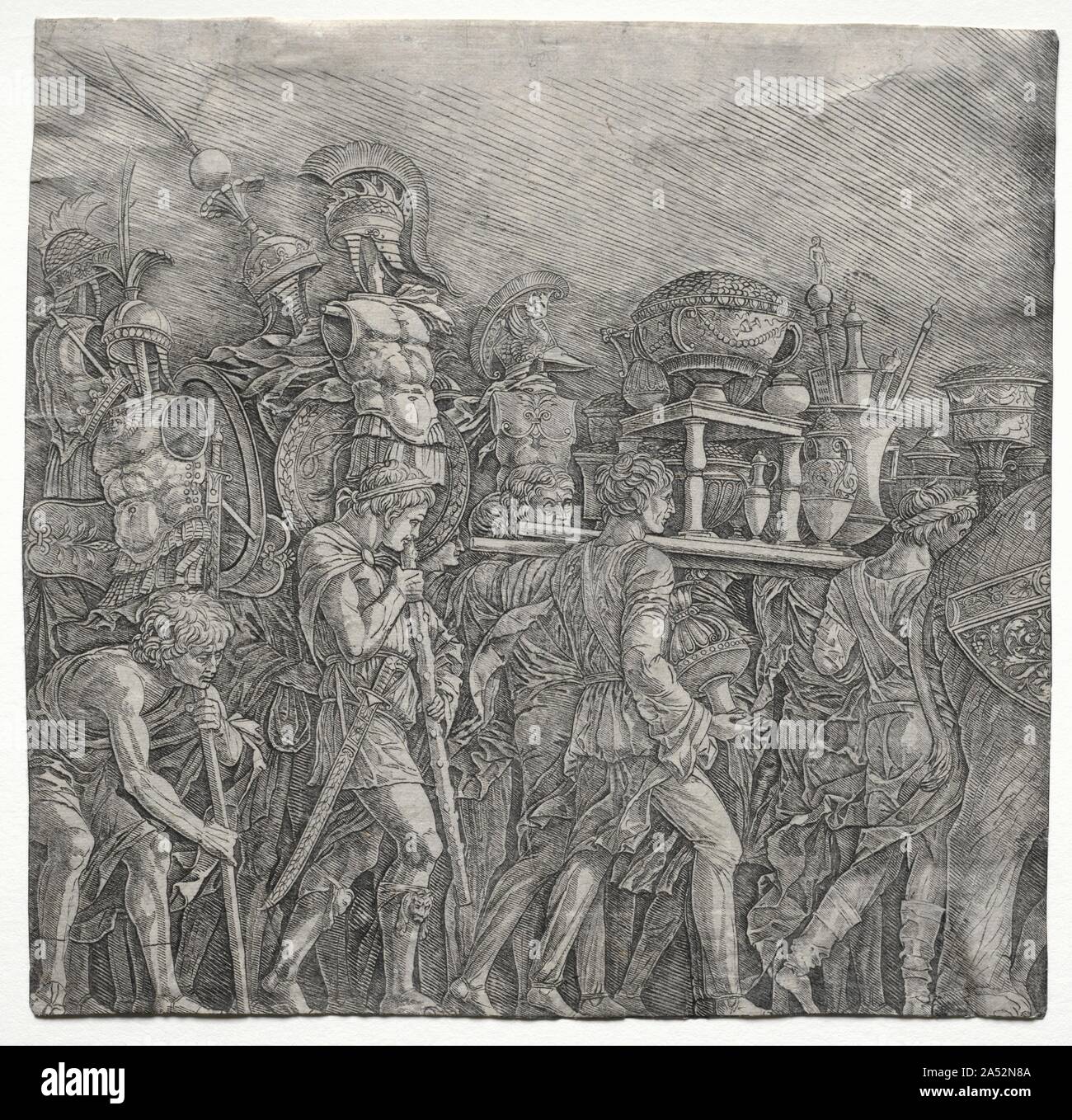 Andrea Mantegna - Les Triomphes De César . Les Porteurs De Normes Et D Equipement De Siege Xv Eme Siecle Italien Eygfb1