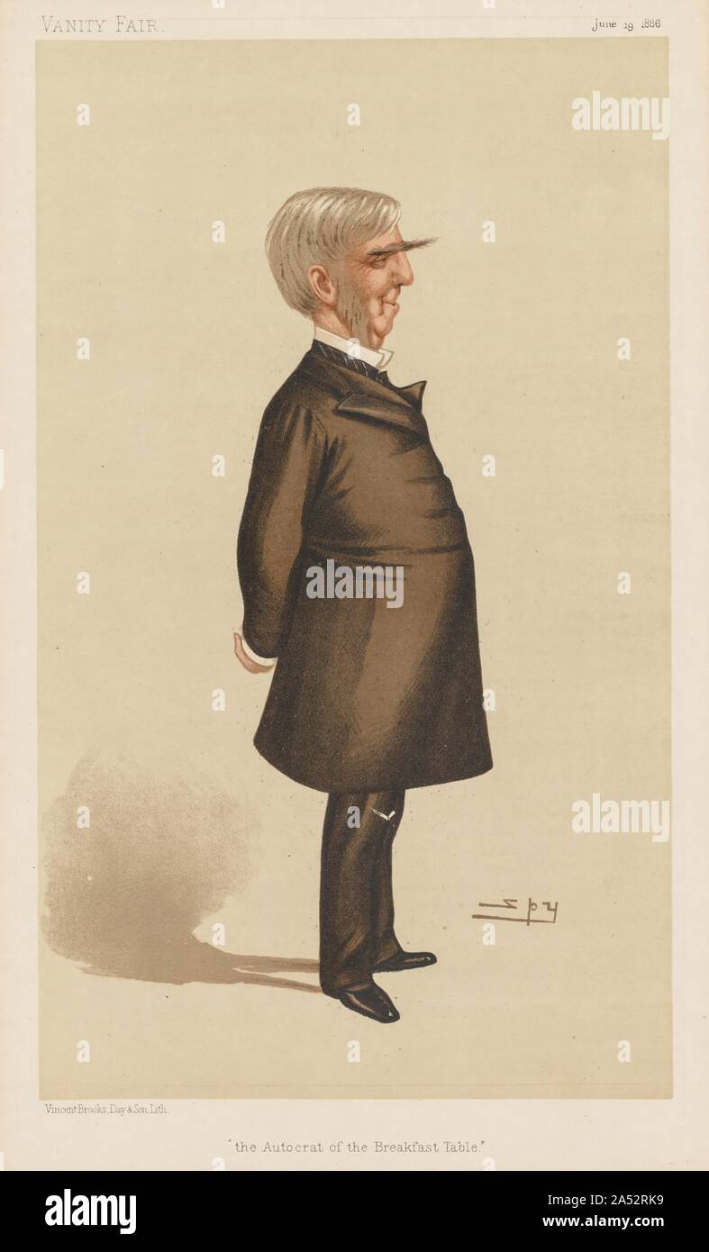 Vanity Fair : "l'autocrate de la table du petit-déjeuner", 1886. Banque D'Images