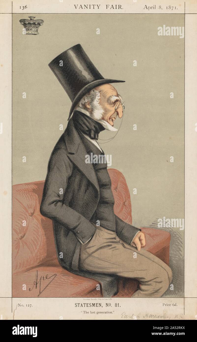 Vanity Fair : homme politique no 81, "La dernière génération", 1871. Banque D'Images
