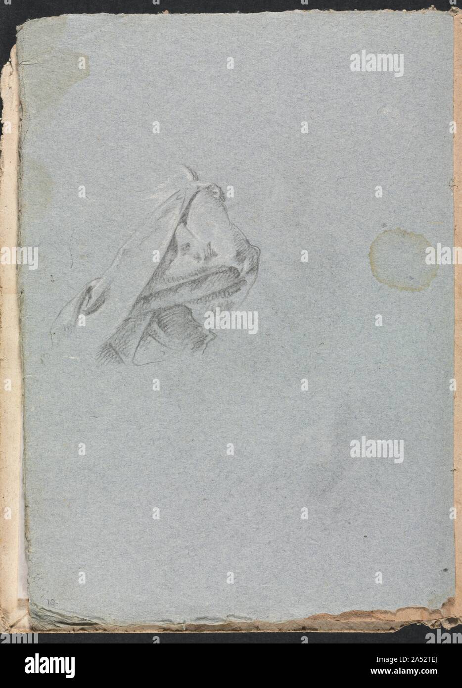 Vérone Sketchbook : étude de draperie (page 10), 1760. Banque D'Images