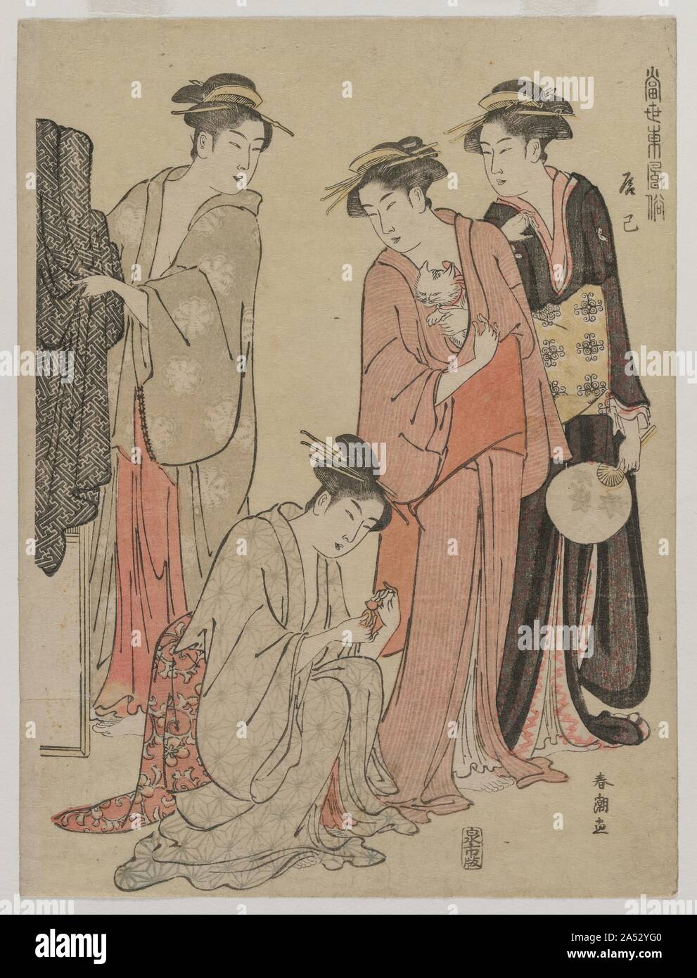 Les femmes de l'Arrondissement Tatsumi (de la série des douanes de l'Est de l'époque actuelle), c. milieu des années 1780. Banque D'Images