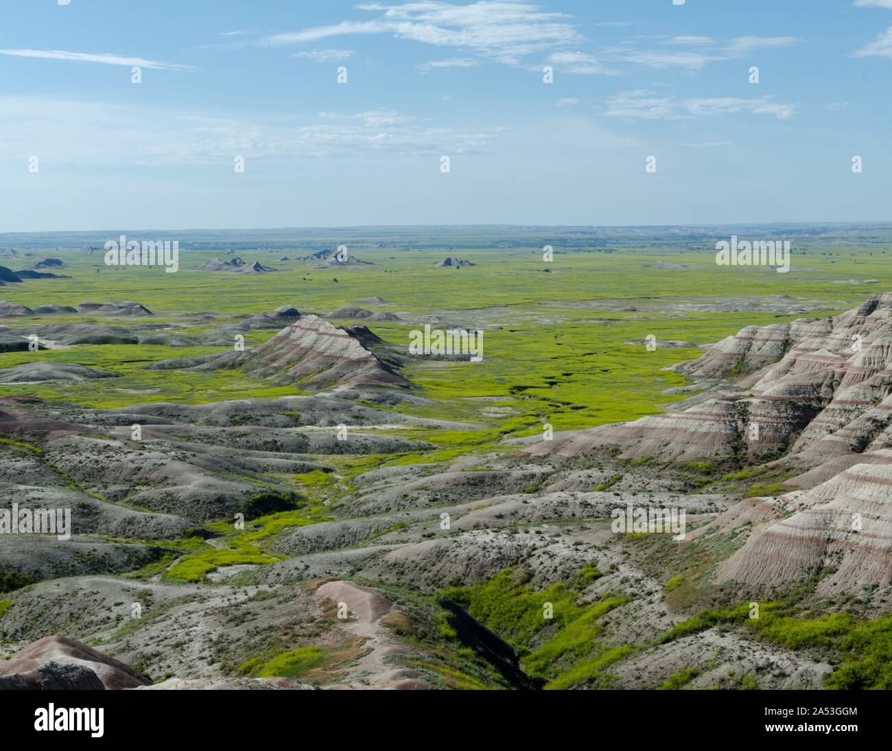 Le désert des Badlands National Park (Dakota du Sud, USA. Banque D'Images