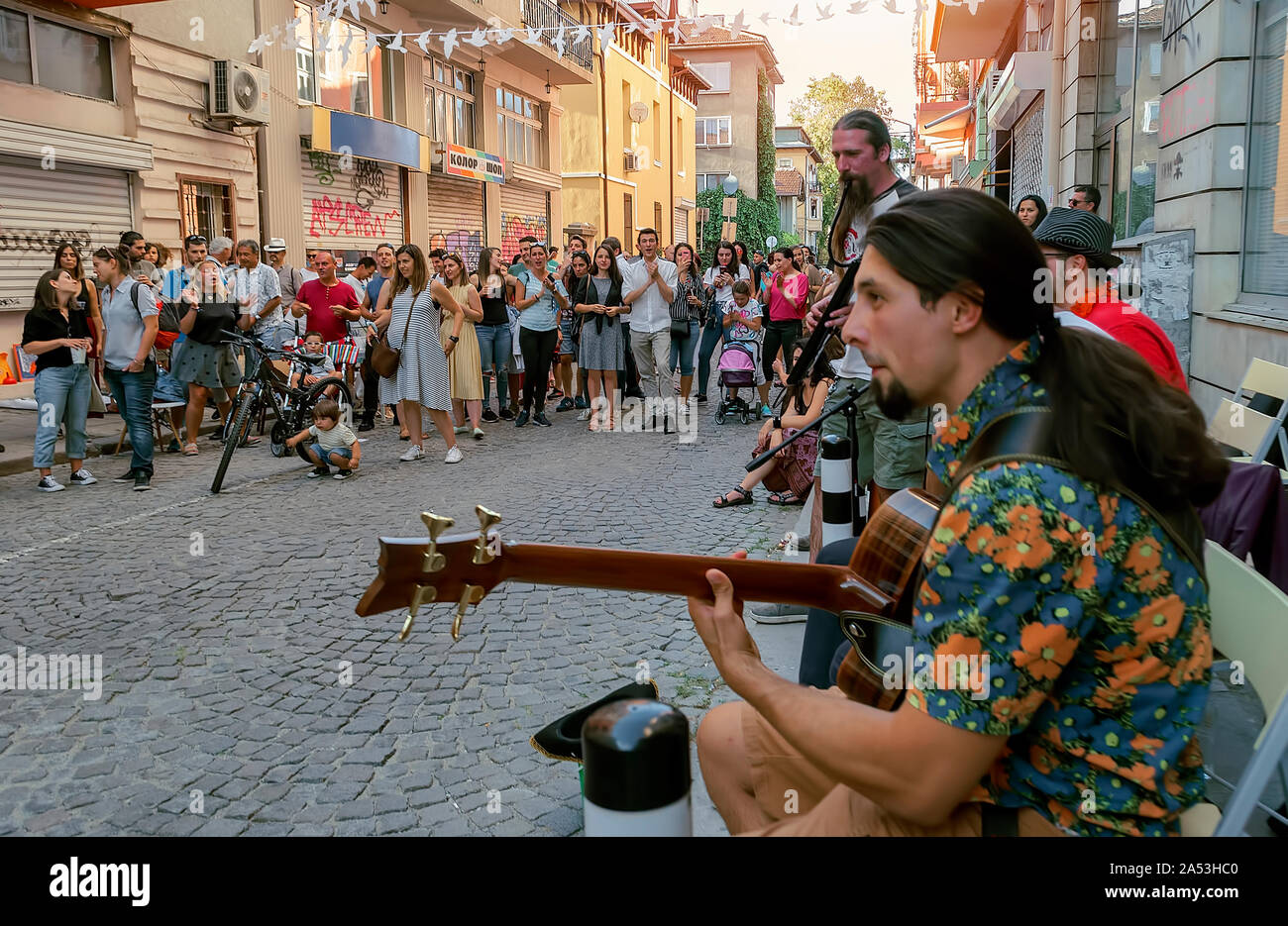 Street Festival de musique et des danses;Sofia Bulgarie ; Banque D'Images