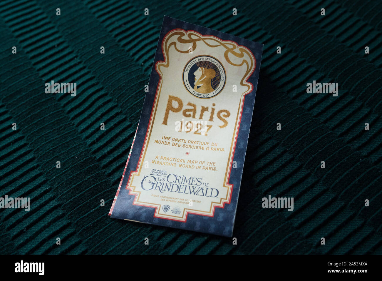 2 Animaux Fantastiques,les crimes de Grindelwald est le plan de Paris de 1927. Paris, Île-de-France/France. Banque D'Images