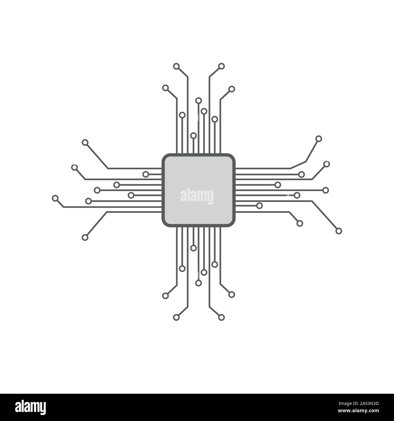 Logo vector illustration modèle Circuit design icône Illustration de Vecteur