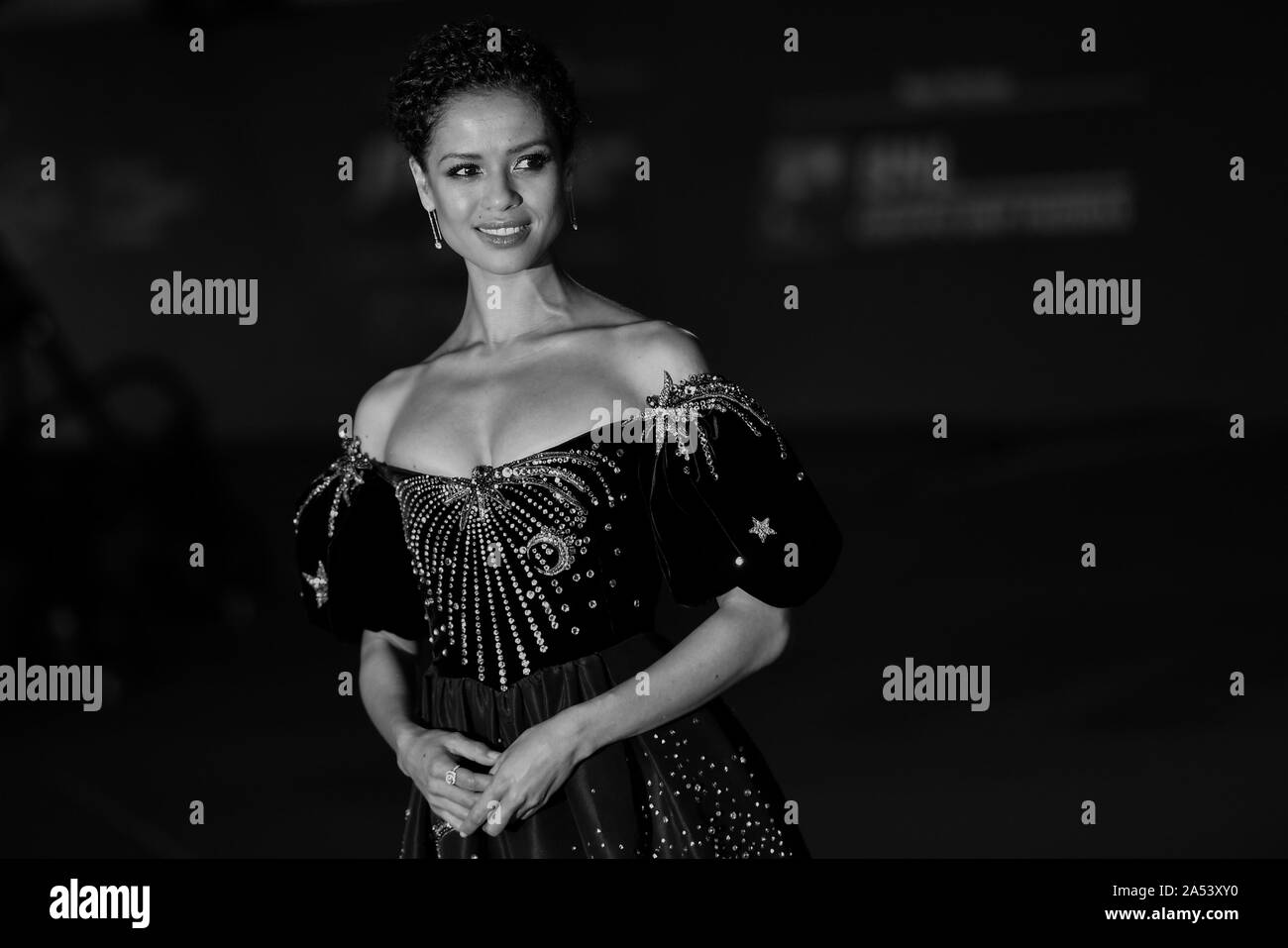 Roma, Italie. 17 Oct, 2019. Gugu Mbatha Matières Roma 17/10/2019 Auditorium Parco della Musica Motherless Brooklin Tapis Rouge Roma Cinema Fest Festa del cinema di Roma 2019 Andrea Staccioli/Insidefoto Photo Credit : insidefoto srl/Alamy Live News Banque D'Images