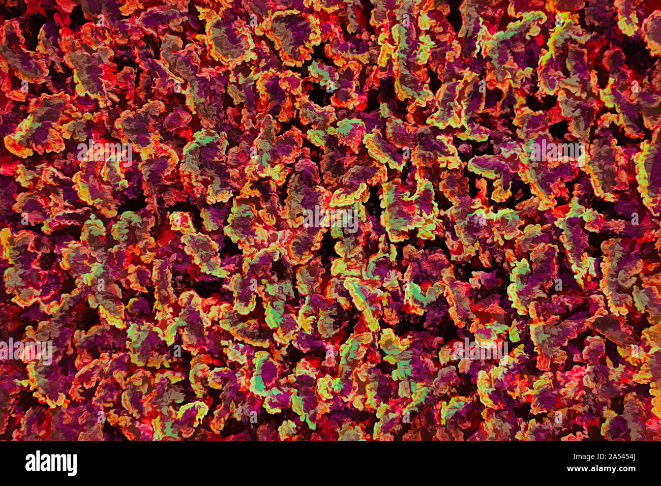 Formes abstraites. L'Expressionnisme Abstrait coloré, de l'art numérique par Afonso Farias Banque D'Images