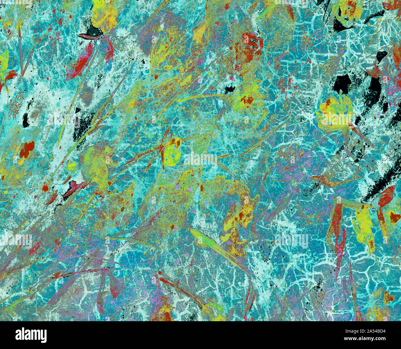 Papier rustique en détresse. Vintage grungy vieux papier. La peinture abstraite. Floral background. Aquarelle peinture florale. Banque D'Images