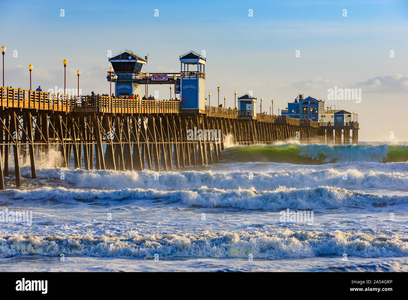 Oceanside Pier, le sud de la Californie, USA. Banque D'Images