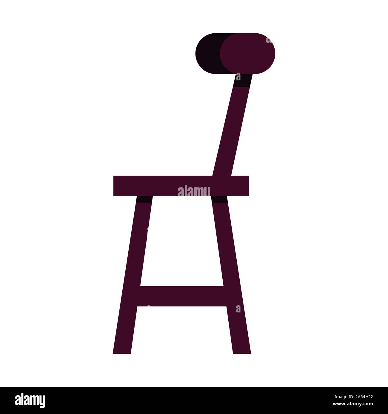 Chaise en bois en arrière-plan blanc vector illustration design Illustration de Vecteur
