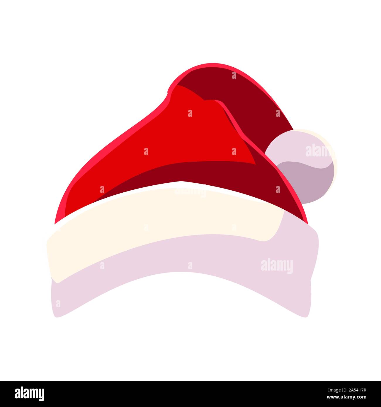 Mignon rouge santa claus hat on white background vector illustration design Illustration de Vecteur
