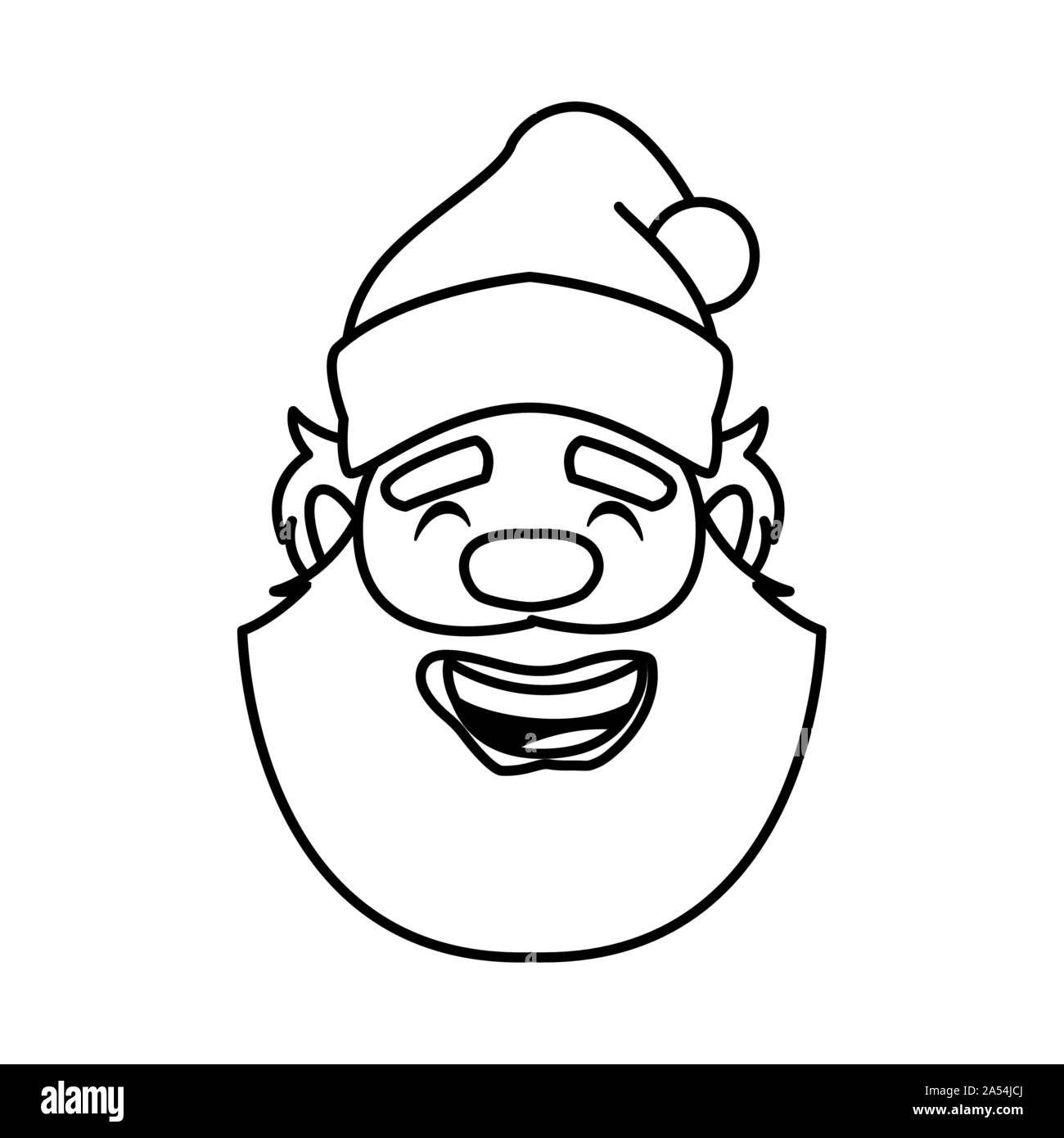 Chef de santa clous dans white background vector illustration design Illustration de Vecteur
